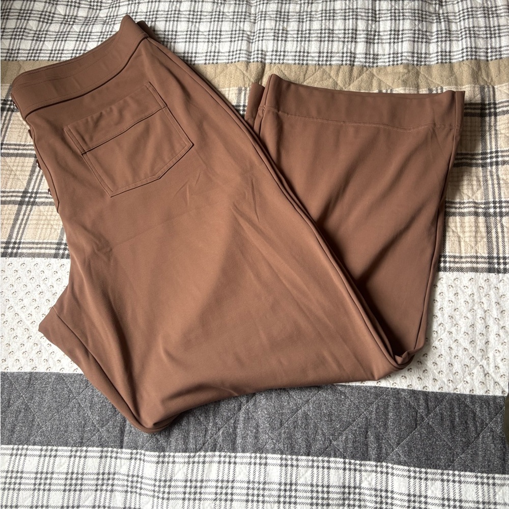 HALARA Women’s High Waisted Button Straight Leg Casual Pants, 2 pairs